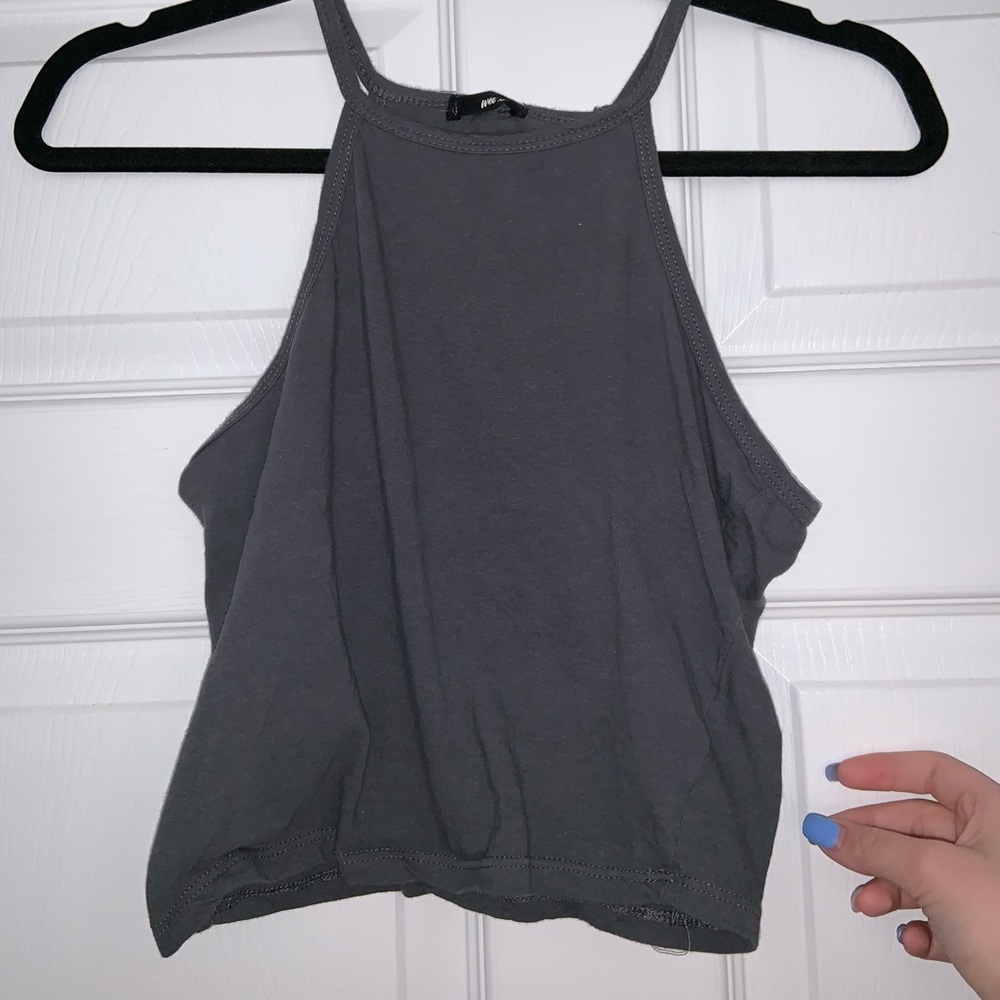Grey Crop Top